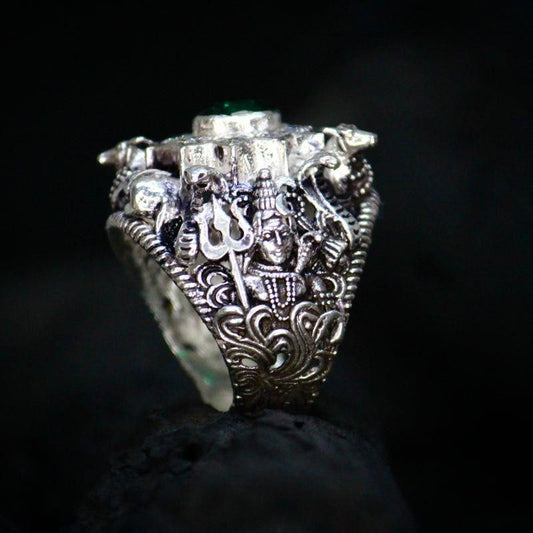 Mahakal Silver Ring for Daily Wear