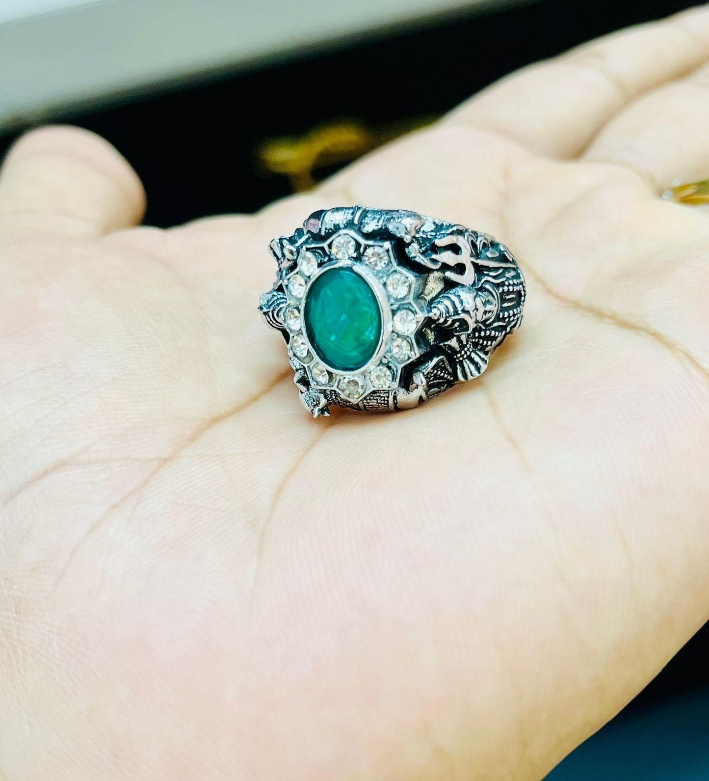 Mahakal Silver Ring for Daily Wear