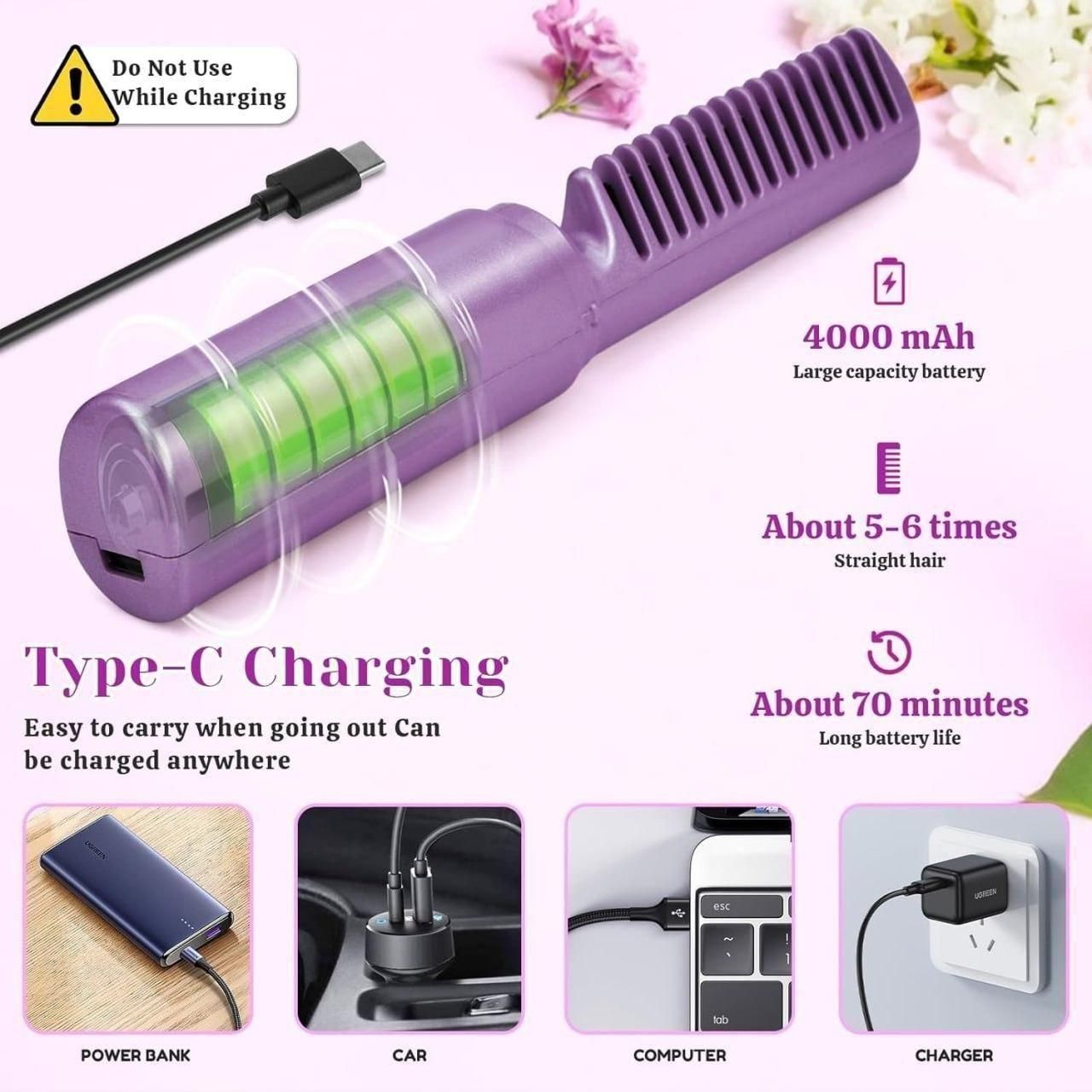 Portable Rechargeable Hair Straightener