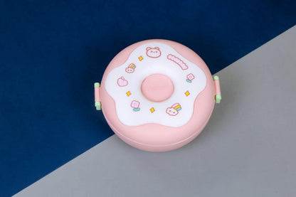 Donut Shape Children’s Lunch Box with Spoon and Fork